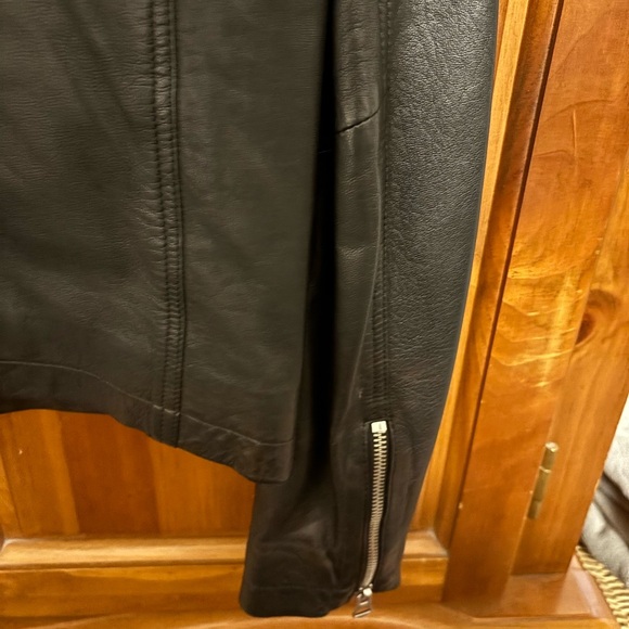 Lucky brand black leather jacket new - Picture 4 of 6